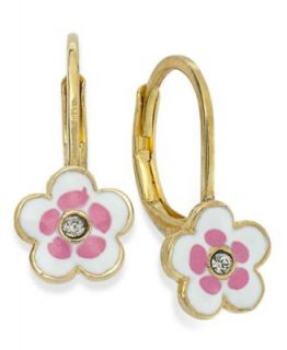 Childrens 14k Gold Earrings, Heart Hoop   Earrings   Jewelry & Watches