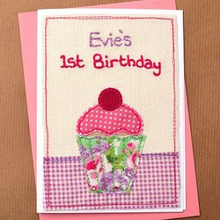 cupcake personalised 1st birthday card by jenny arnott cards & gifts