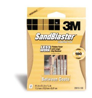 3M 20916 180 Sand Blaster Between Coats Sanding Pad, 180 Grit, Sleeved   Sanding Blocks  