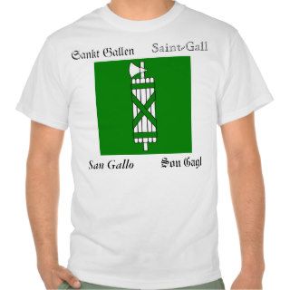 St. Gallen Four Language Swiss Canton Flag T Shirt