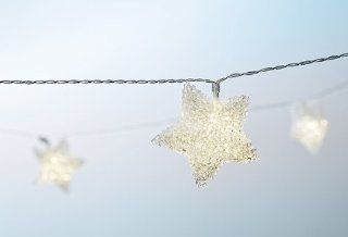 Festive Indoor/Outdoor Star String Lights   20' Length   16 EVA Stars / Warm White LEDs   Christmas and Weddings  Outdoor Lightstrings  Patio, Lawn & Garden