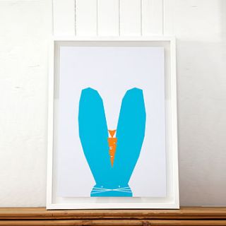 alfie rabbit screen print by yoke