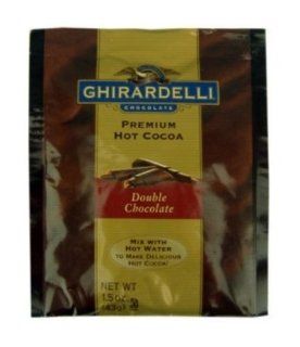 Ghirardelli Double Chocolate Hot Cocoa Mix, 1.5oz Packet (Case of 15)  Ghiradelli Hot Chocolate  Grocery & Gourmet Food
