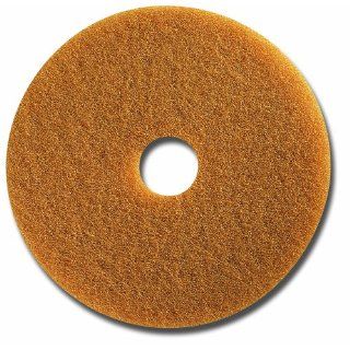 Glit 13310 TK Polyester Blend Tan Buff Polishing Floor Pad, Synthetic Blend Resin, Talc Grit, 10" Diameter, 175 to 350 rpm (Case of 5) Floor Cleaning Machine Pads