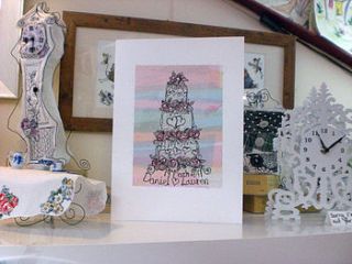 personalised wedding day card by trotters 'n' pooche
