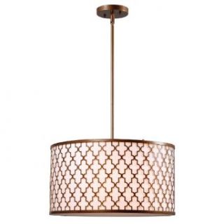 Kenroy Home 93373AG Tripoli 3 Light Pendant with Antique Gold Finish   Ceiling Pendant Fixtures  