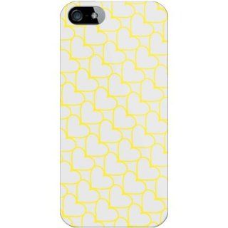 SECOND SKIN HeartStripe Gray~Yellow (Clear)  iPhone 5 Case  ( Japanese Import ) SAPIP5 PCCL 201 Y177 Cell Phones & Accessories
