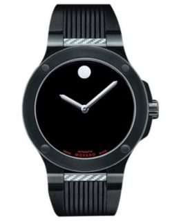 Movado Mens Automatic SE Extreme Black Rubber Strap Watch 44mm 0606390   Watches   Jewelry & Watches