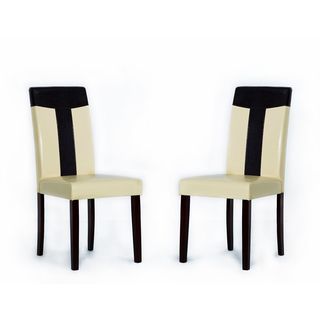 Tiffany Bi Cast Leather Oak/ Brown Dining Chair (Set of 2) Warehouse of Tiffany Dining Chairs