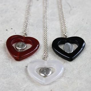 lulu heart pendant necklace by boutique by jamie