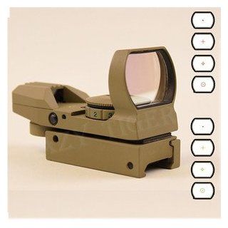 Tactical 4 Reticle Green Red & Dot Holographic Sight in Tan  Sports & Outdoors