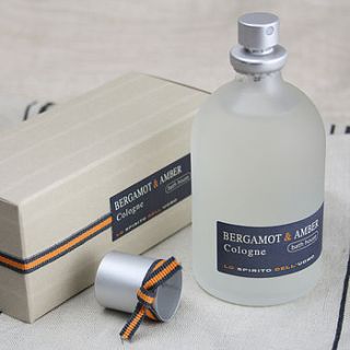 men's bergamot and amber cologne by bath house