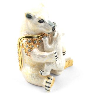 Objet d'art 'Snuggle' Polar Bear Trinket Box Collectible Figurines