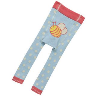 polka busy bee footless tights by piccalilly