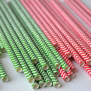 christmas chevron straws by clouds and currents