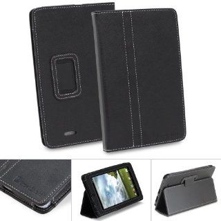 GreatShield TOME Series Slim Fit Leather Case Folio Cover with Stand for ASUS MeMO Pad 7 ME172V Tablet (Black) Computers & Accessories