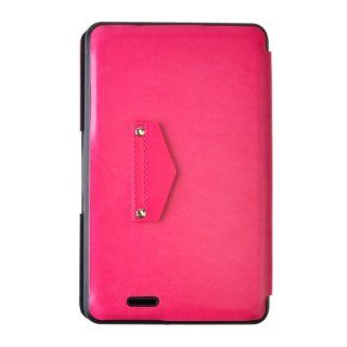 Okeler Hot Pink Flip PU Leather Folio Stand Case Cover for ASUS MeMO Pad ME172V Tab 7.0 with Free Pen Cell Phones & Accessories