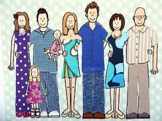 personalised family picture by delly doodles