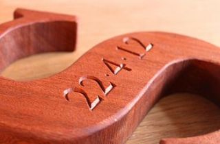 personalised wooden letter newborn keepsake by house of carvings and gifts