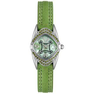 Activa By Invicta Women's SL169 003 Lime Green Crystal Accented Leatherette Watch Activa Watches