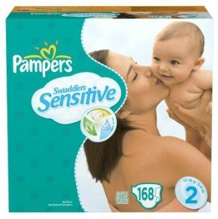 Pampers Swaddlers Sensitive, Size 2 (12 18 Lbs.), 168 Ct. 