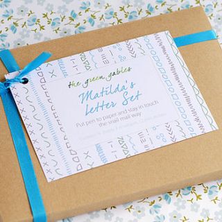 personalised doodles letter writing set by the green gables