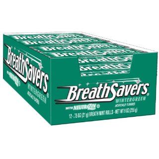 Breath Savers Mints, Wintergreen, 0.75 Ounce Rolls (Pack of 24)  Candy Mints  Grocery & Gourmet Food