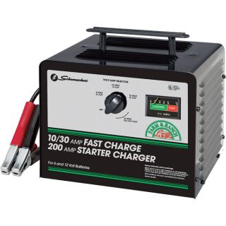 Schumacher Farm and Ranch Charger — 10/30/200 Amp, 6/12 Volt, Model# SE-3010X  Battery Chargers