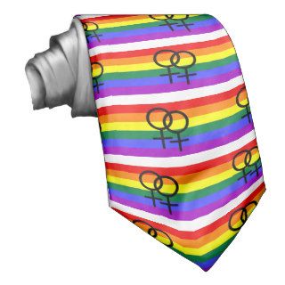 Rainbow Colored Lesbian Pride Flag Tie