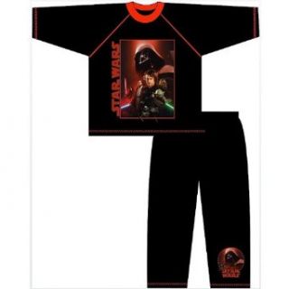Childrens/Kids Boys Star Wars Long Sleeve Top & Trousers Nightwear/Pyjama Set (3 4 Years) (Black/Red) Clothing
