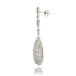 DB Designs Sterling Silver Diamond Accent Teardrop Dangle Earrings DB Designs Diamond Earrings
