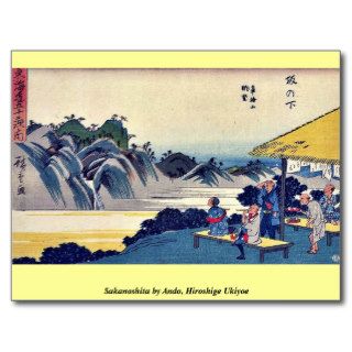 Sakanoshita by Ando, Hiroshige Ukiyoe Postcards