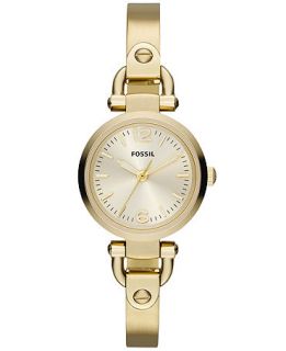Fossil Womens Georgia Mini Gold Tone Stainless Steel Bangle Bracelet Watch 26mm ES3270   Watches   Jewelry & Watches