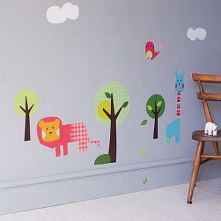 safari animal wall stickers by spin collective