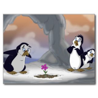 Penguins in the Spring Postcards