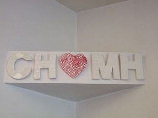 personalised handmade ceramic letters by found around