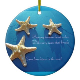 Love Letters in The Sand Christmas Ornaments