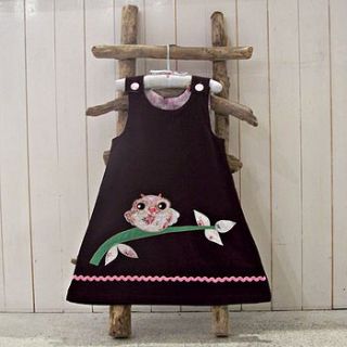 girl's hand appliqued cord dress by bluebelle and co