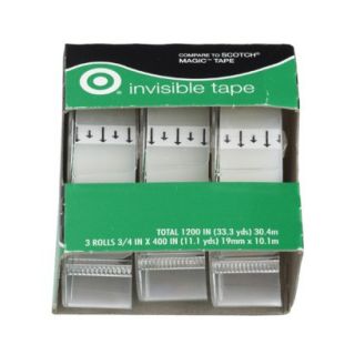 up & up®   3pk Invisible Tape   3/4x400