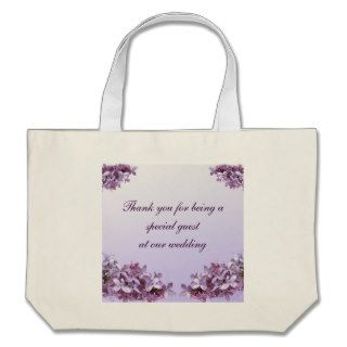 Lilac Wedding Thank You Favor Canvas Bags