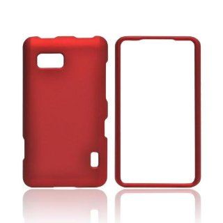 Red LG Ls860 Cayenne Rubberized Hard Plastic Snap On Shell Case Cover Cell Phones & Accessories