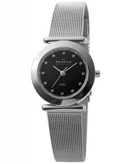 Skagen Denmark Watch, Womens Crystal Accented Stainless Steel Bracelet 107SSSBD   Watches   Jewelry & Watches