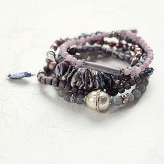 luxury pearl and gemstone bracelet set by artique boutique