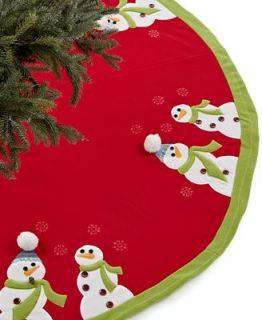 Jabara Christmas Tree Skirt, Googly Eye Snowman   Holiday Lane