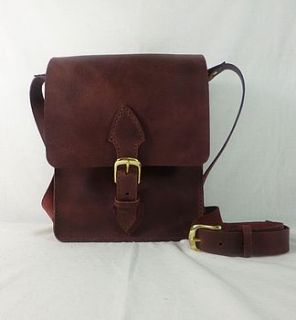 country leather hand stitched messenger bag by lewesian leathers