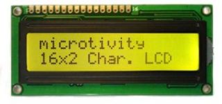 microtivity IM162 LCD Module 1602, Black on Green with Backlight