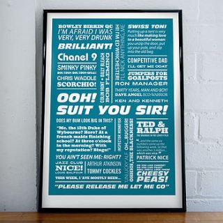 'ooh suit you sir' typographic print by typaprint