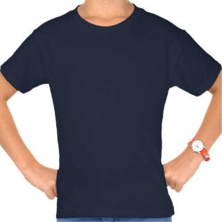 Plain Navy Blue Girls' Hanes Tagless T Shirt