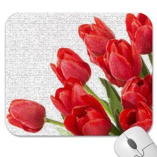 Mousepad   9.25" x 7.75" Designer Mouse Pads   Design Flowers   Tulips (MPFLT 162) Computers & Accessories