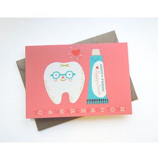 'you and me are meant to be' greetings card by the happy pencil